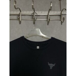 Under Armour Shirt Men's 2XL Black Thermal Athletic Performance Project Rock Gym